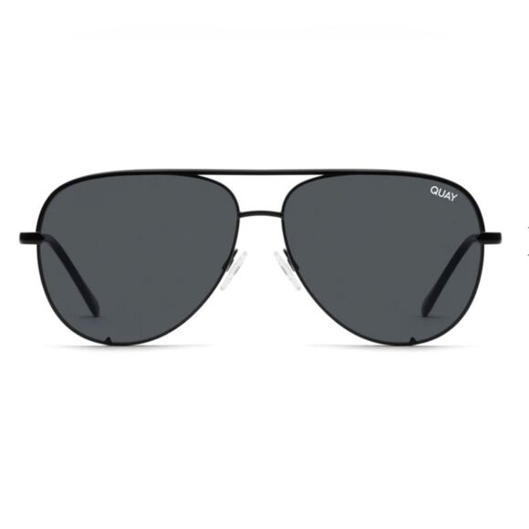 Quay NWT High Key mini polarized Black Smoke Sunglasses - Picture 1 of 3